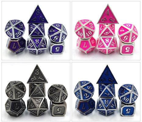DND RPG Mini Metal Dice Koşu Grup Oyunu Masa Oyunları Çoklu Yüz