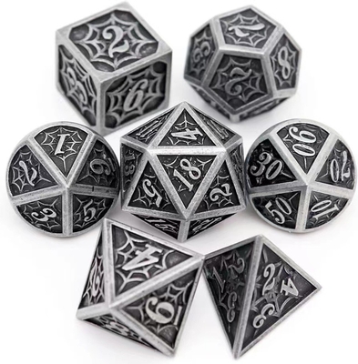Örümcek Adam Katı Metal Çokgen Çöpü DND RPG Lüks Tarzı