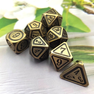 Antika Bronz Metal Çöp Set Beşinci Kişi Oyun Rengi Sarsık Toprak Alaşım Çöp