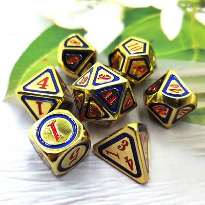 DND RPG Solid Metal Dice Suits Elektro Yüzme Teknolojisi Gezgin Dünya