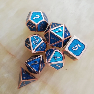 Enamel endüstrisi katı metal zar seti Bude Erkek kapısı Cruch DND RPG