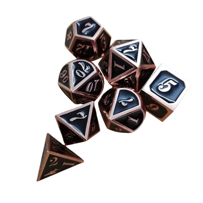Enamel endüstrisi katı metal zar seti Bude Erkek kapısı Cruch DND RPG