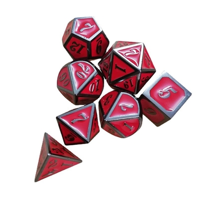Enamel endüstrisi katı metal zar seti Bude Erkek kapısı Cruch DND RPG