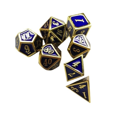 Enamel endüstrisi katı metal zar seti Bude Erkek kapısı Cruch DND RPG