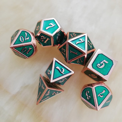 Enamel endüstrisi katı metal zar seti Bude Erkek kapısı Cruch DND RPG