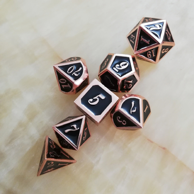 Enamel endüstrisi katı metal zar seti Bude Erkek kapısı Cruch DND RPG