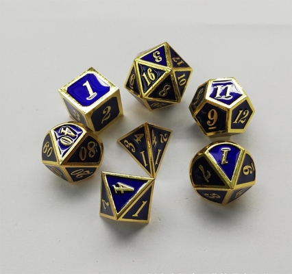 Enamel endüstrisi katı metal zar seti Bude Erkek kapısı Cruch DND RPG