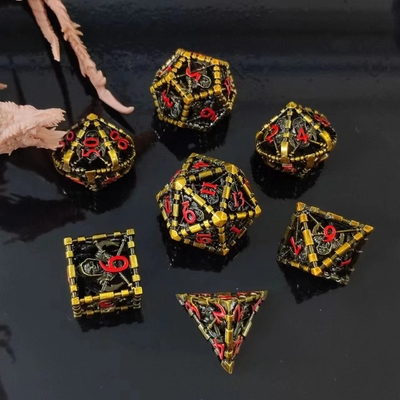 Antika Hollow Metal Dice Suite Ejderha ve Yeraltı Şehir Kurulu Oyunu DND RPG