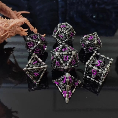 Antika Hollow Metal Dice Suite Ejderha ve Yeraltı Şehir Kurulu Oyunu DND RPG