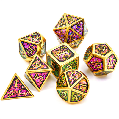 Parlak Altın Toz Katı Metal Çöp Satır Oyunları Ejder ve Zindan DND RPG