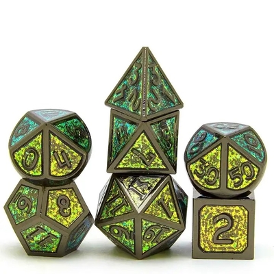 Parlak Altın Toz Katı Metal Çöp Satır Oyunları Ejder ve Zindan DND RPG