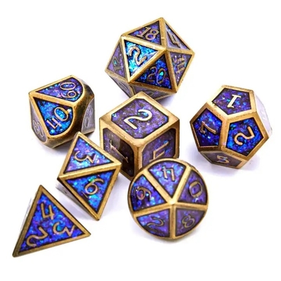 Parlak Altın Toz Katı Metal Çöp Satır Oyunları Ejder ve Zindan DND RPG