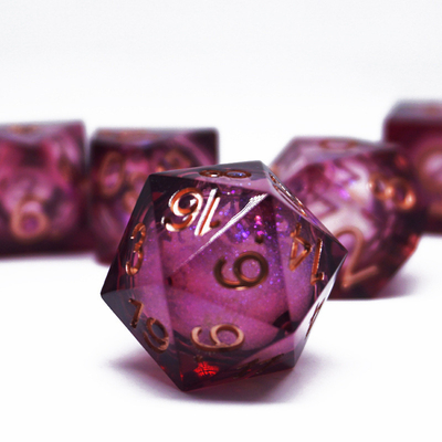 Red Flow Sand Sıvı reçine zarı seti RPG DND COC Koşu grubu