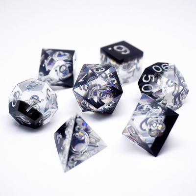 Yeşil reçine dijital zar seti çok yönlü tablet oyunu zar#rpg#dnd#coc