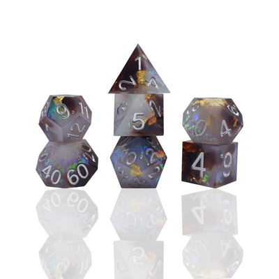 Yeşil reçine dijital zar seti çok yönlü tablet oyunu zar#rpg#dnd#coc