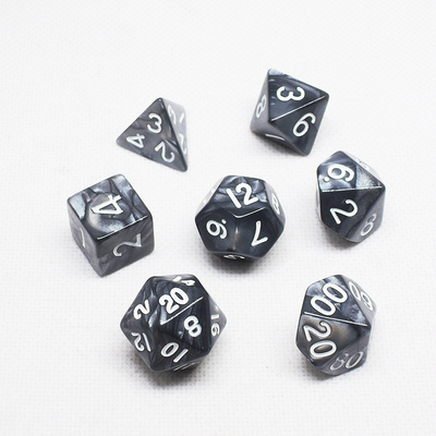 Poly Color Resin Dice Set#Rpg#Dnd#Coc Mermer Deseni Preminum ve Lüks