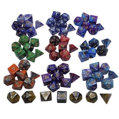 Poly Color Resin Dice Set#Rpg#Dnd#Coc Mermer Deseni Preminum ve Lüks