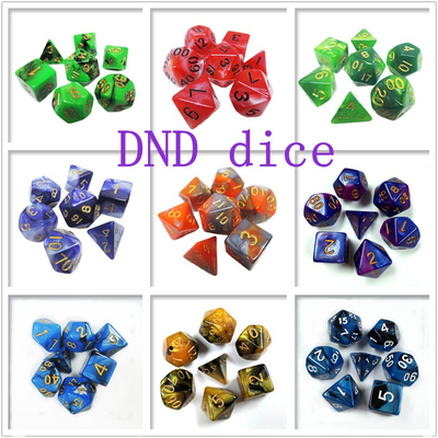 Poly Color Resin Dice Set#Rpg#Dnd#Coc Mermer Deseni Preminum ve Lüks