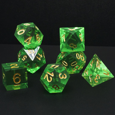 Çok renkli reçine malzemesi Dice Set#Rpg#Dnd#Coc Şeffaf