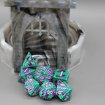 Python Texture Metal Dice Set Multi Face Masaüstü Oyunu#Dnd#Coc