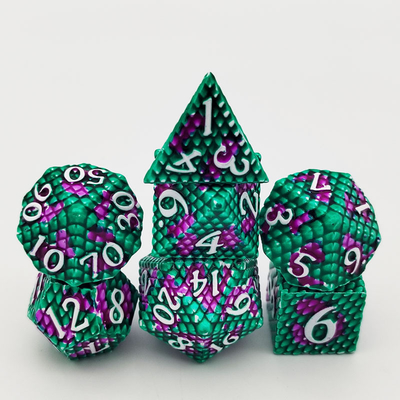 Python Texture Metal Dice Set Multi Face Masaüstü Oyunu#Dnd#Coc