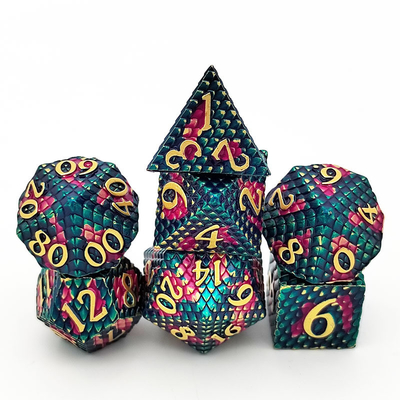 Python Texture Metal Dice Set Multi Face Masaüstü Oyunu#Dnd#Coc