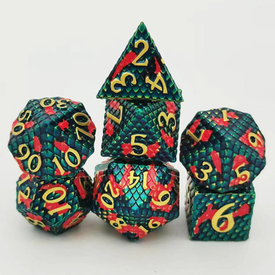 Python Texture Metal Dice Set Multi Face Masaüstü Oyunu#Dnd#Coc