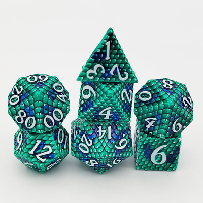 Python Texture Metal Dice Set Multi Face Masaüstü Oyunu#Dnd#Coc