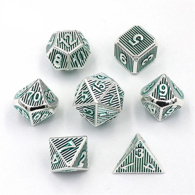 Dikey Metal Çoklu Yüzlü Zar Masaüstü Oyunu Dnd Rpg Coc Bronz Rengi