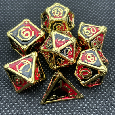 Masaüstü Oyunu Metal Multi Face RPG Dice Set Dnd Coc Çoklu Renkli
