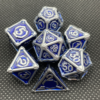 Özel Metal Multi-Face Dice Dnd Rpg Coc Masaüstü Oyunu Taşınabilir