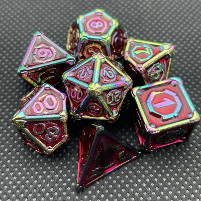 Özel Metal Multi-Face Dice Dnd Rpg Coc Masaüstü Oyunu Taşınabilir