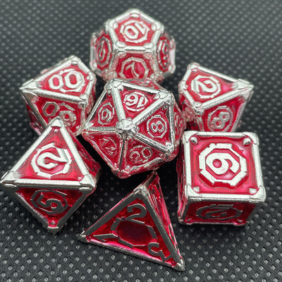 Özel Metal Multi-Face Dice Dnd Rpg Coc Masaüstü Oyunu Taşınabilir