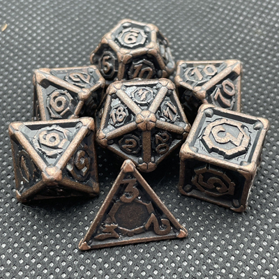 Özel Metal Multi-Face Dice Dnd Rpg Coc Masaüstü Oyunu Taşınabilir