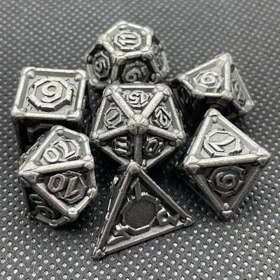 Özel Metal Multi-Face Dice Dnd Rpg Coc Masaüstü Oyunu Taşınabilir