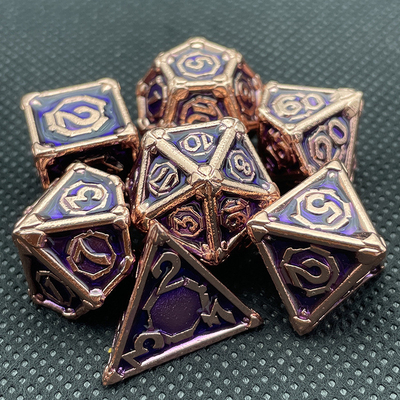 Özel Metal Multi-Face Dice Dnd Rpg Coc Masaüstü Oyunu Taşınabilir