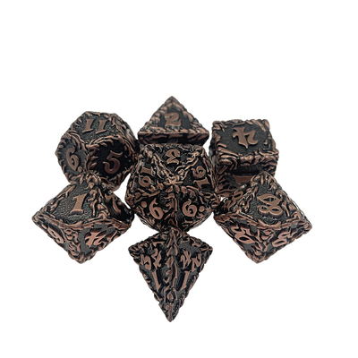 White Tree Vine Metal Multi Face Dice Set Masaüstü Oyunu#Dnd#Rpg#Coc