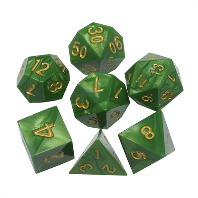 Yeşil Mermer Doğal reçine RPG Dice Multi - Noodle Dnd Dice Set