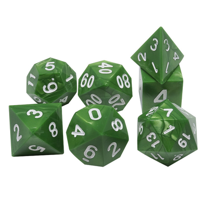Yeşil Mermer Doğal reçine RPG Dice Multi - Noodle Dnd Dice Set