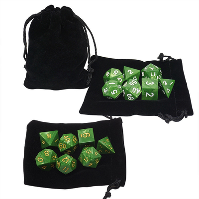 Yeşil Mermer Doğal reçine RPG Dice Multi - Noodle Dnd Dice Set