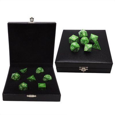 Yeşil Mermer Doğal reçine RPG Dice Multi - Noodle Dnd Dice Set