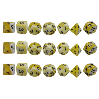 Mavi Mermer Doğal reçin RPG Dice Karakter Oyunları El yapımı