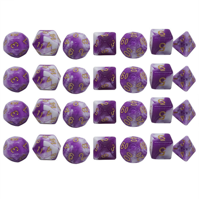 Mavi Mermer Doğal reçin RPG Dice Karakter Oyunları El yapımı