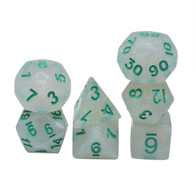 Yumuşak Kristal reçine RPG Dice El sanatı reçine çokgenli zar