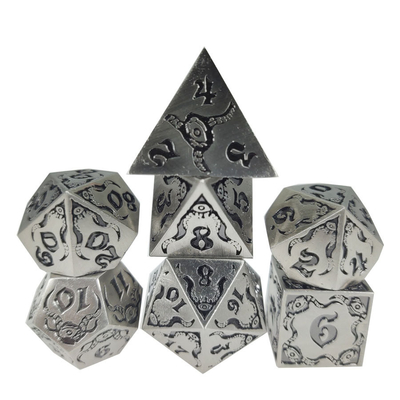 Devil's Eye rol yapma metal çok yönlü zar seti TRPG COC DND
