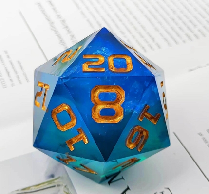 Tek taraflı 20 taraflı Parlak reçine oyunu zar DND COC TRPG