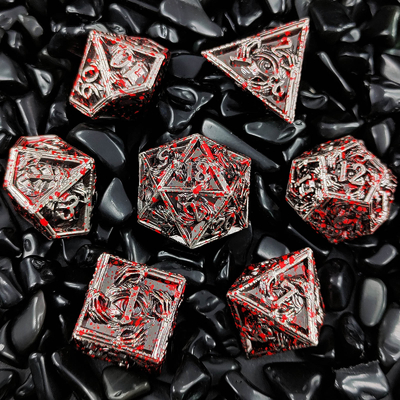 Lüks Metal Çoklu Çöp 8 Etkin Renkli TRPG Zindan ve Ejderhalar Dnd Metal Çöp Set