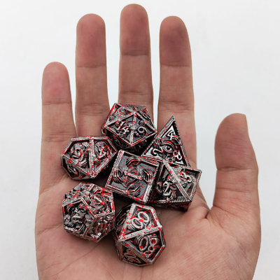 Lüks Metal Çoklu Çöp 8 Etkin Renkli TRPG Zindan ve Ejderhalar Dnd Metal Çöp Set