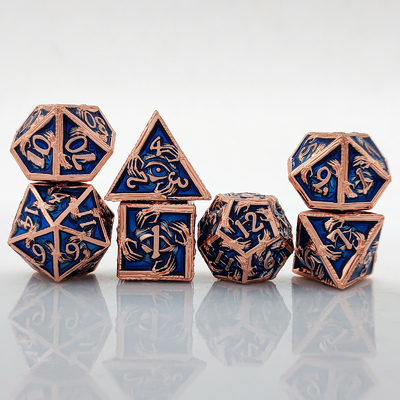 Lüks Metal Çoklu Çöp 8 Etkin Renkli TRPG Zindan ve Ejderhalar Dnd Metal Çöp Set