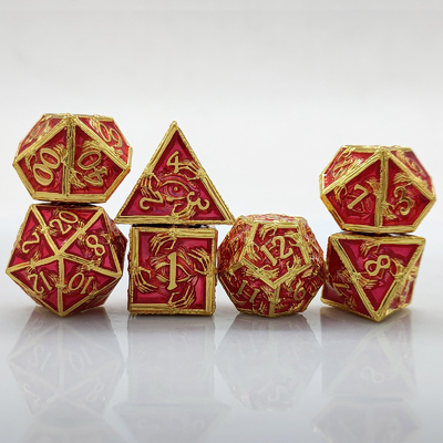 Lüks Metal Çoklu Çöp 8 Etkin Renkli TRPG Zindan ve Ejderhalar Dnd Metal Çöp Set